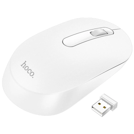 Hoco GM14 Platinum White simsiz sichqonchasi sotib olish