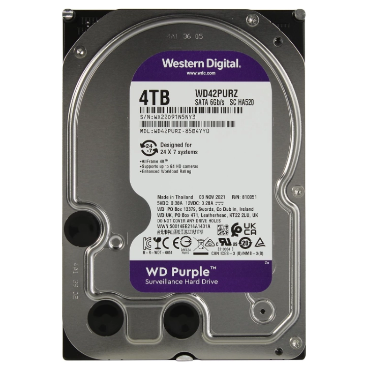 WD Purple HDD 4TB WD42PURZ qattiq diski sotib olish