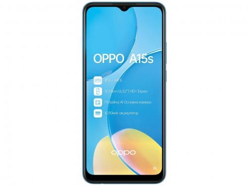 OPPO A15s 4/64GB Blue smartfoni arzon