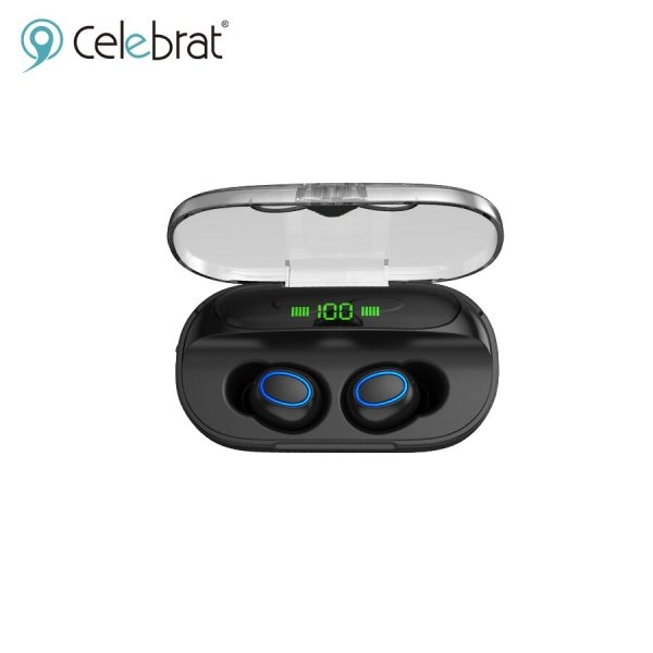 Celebrat TWS W8 Black Bluetooth garniturasi sotib olish