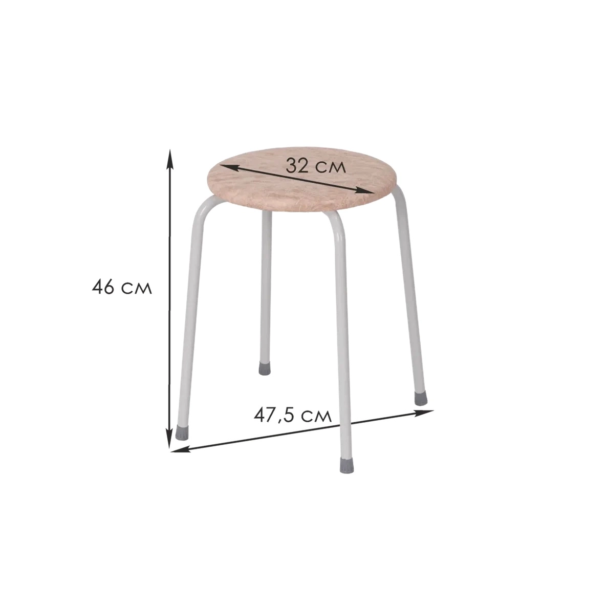 Пенёк легкий 180  dumaloq taburet (vanil) arzon
