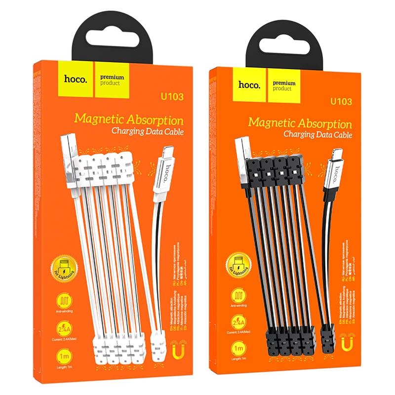 Кабель Hoco U103 USB to Lightning  Magnetic 1м - фото №5 Кабель Hoco U103 USB to Lightning  Magnetic 1м онлайн