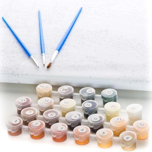 "Olchalar, idish va gullar" 40x50 sm X2763 &ndash; raqamlar bo&lsquo;yicha bo&lsquo;yaluvchi surat arzon