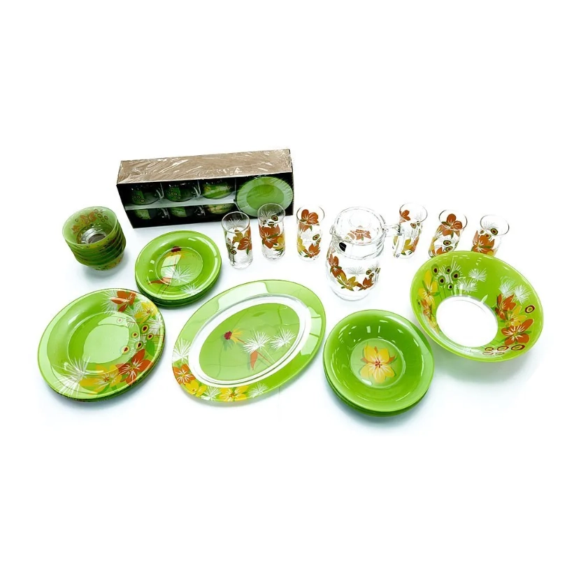 Pop flower green – 46 buyumli Luminarc dasturxon servizi (N6733) sotib olish