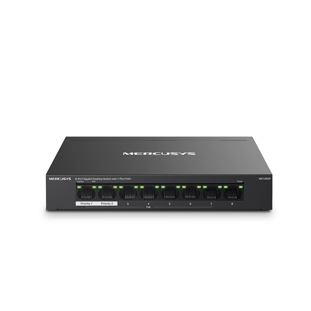 Коммутатор Mercusys MS108GP - фото №2 Коммутатор Mercusys MS108GP купить