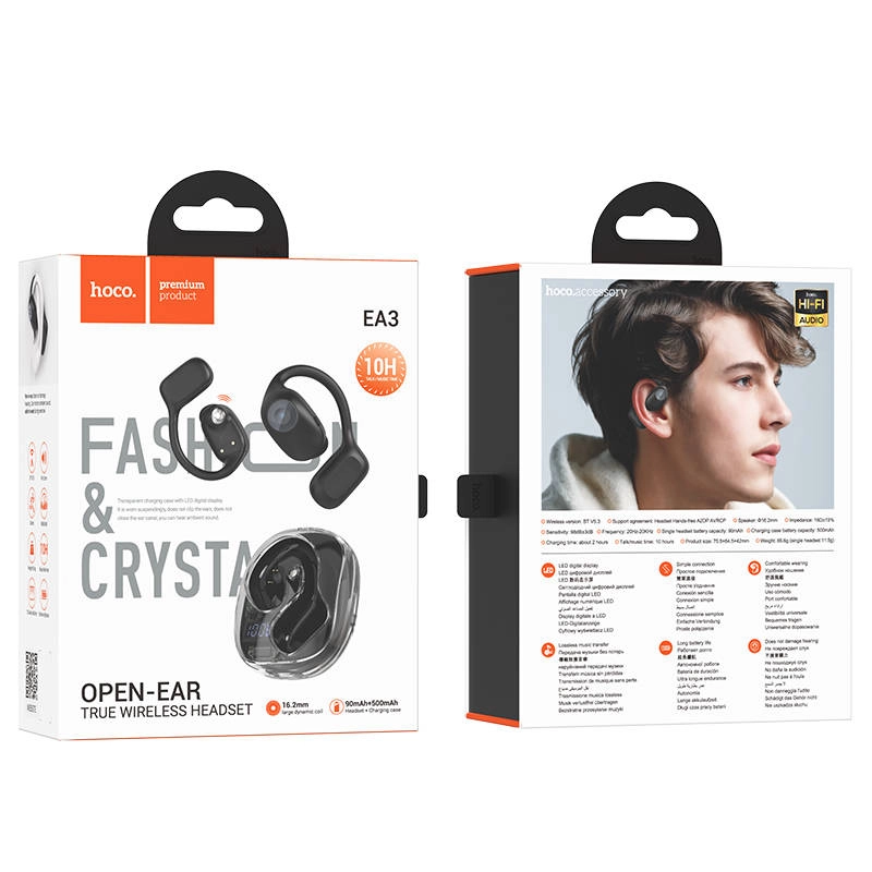 Беспроводные наушники Hoco EA3 чёрные онлайн