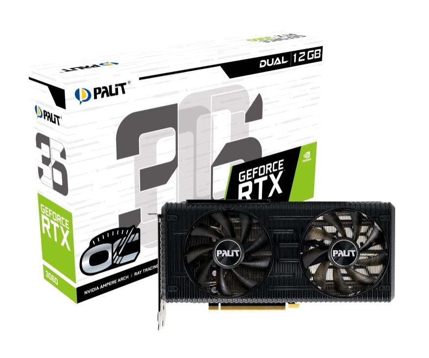 Видеокарта Palit GeForce RTX 3060 Dual OC 12GB с фото