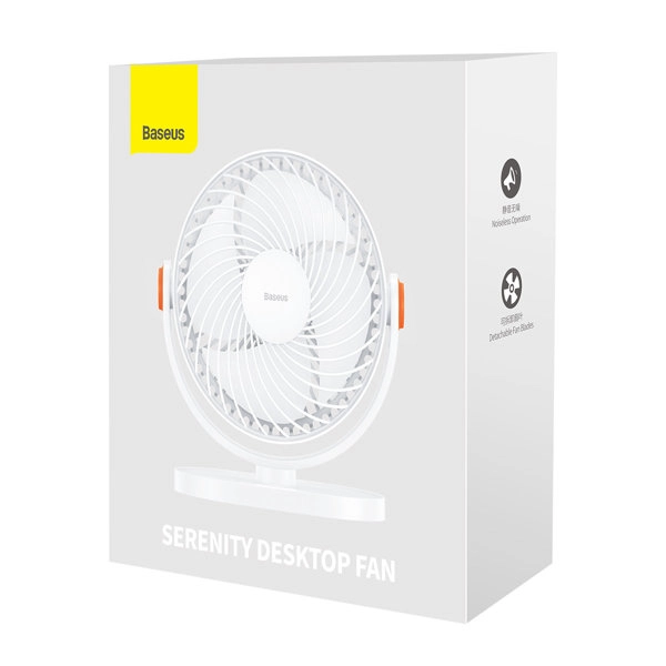 Baseus Serenity Desktop Fan oq mini-ventilyatori bo'lib to'lash