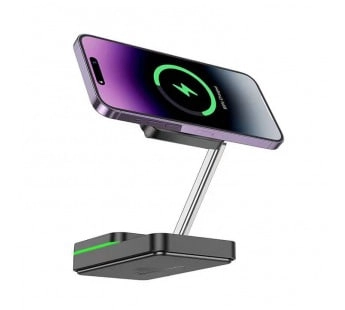 Hoco CQ10 15W simsiz zaryadlovchi qora smartfon tutqichi arzon