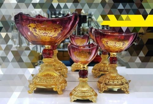 Набор фруктовниц и конфетниц Karosa Мажента купить