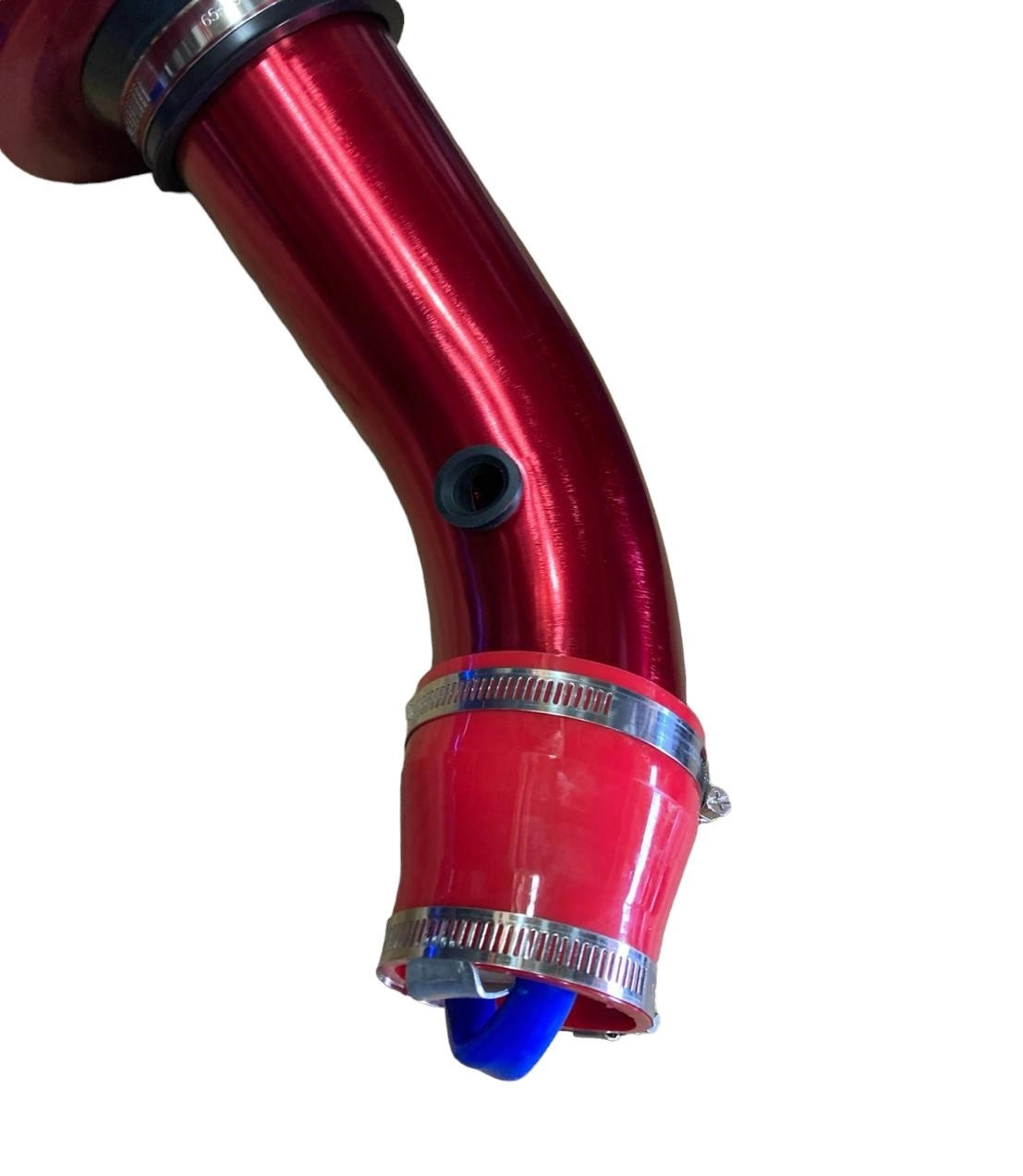 Воздушный фильтр нулевого сопротивления 76мм в сборе с трубой красный в Узбекистане