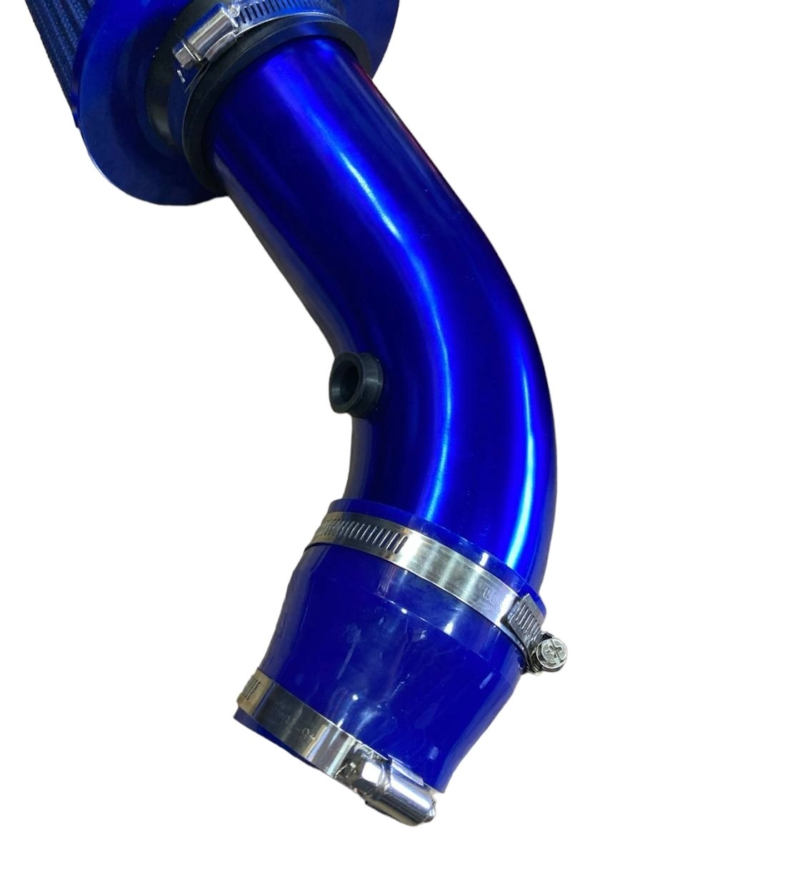 Воздушный фильтр нулевого сопротивления 76мм в сборе с трубой синий в Узбекистане