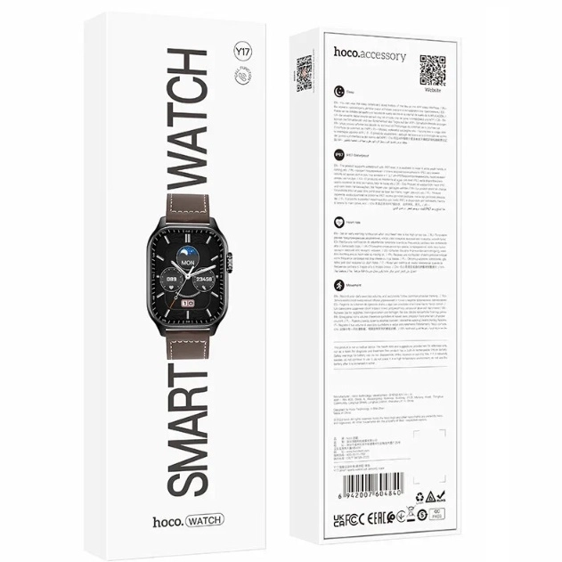 Hoco Y17 sports Qora Smart soat O'zbekistonda