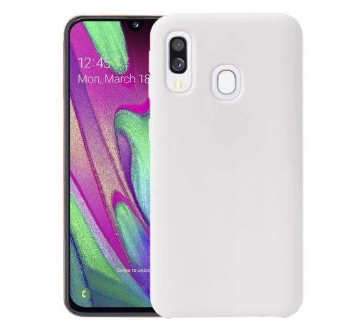 Чехол Silicone cover для Samsung Galaxy A40, белый купить