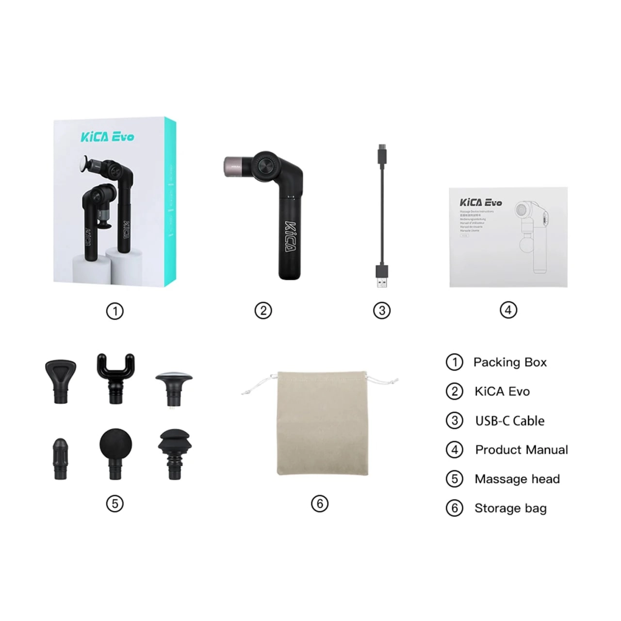 Kica Evo portativ massajori sotib olish