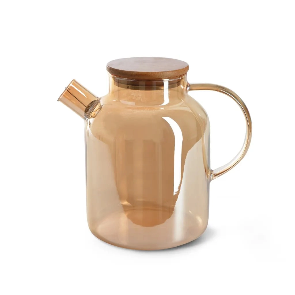 Чайник заварочный Fissman 1,8 л прозрачный с бамбуковой крышкой купить