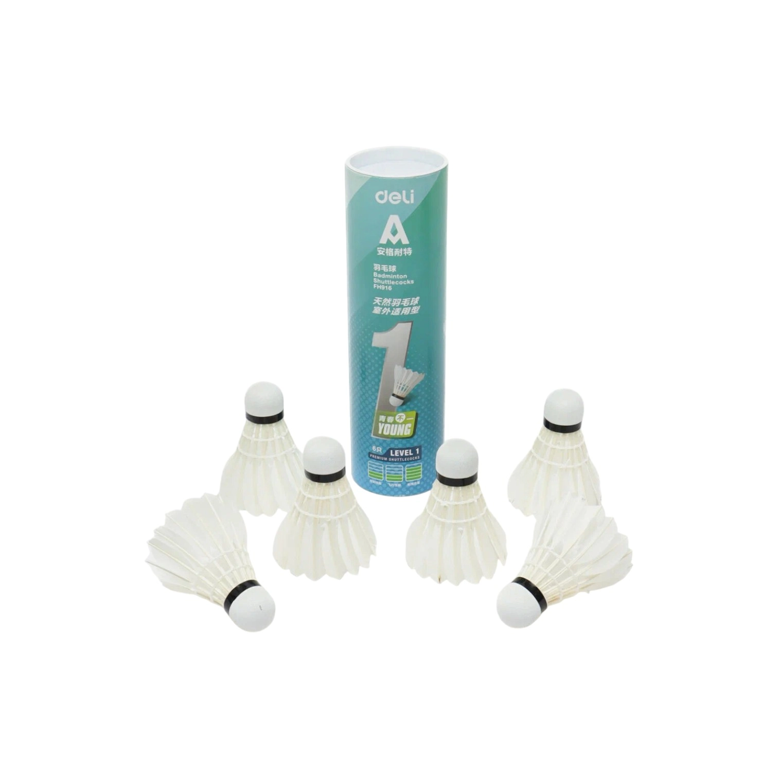 Бадминтонный мяч воланчик Agnite Deli FH916 6 шт купить