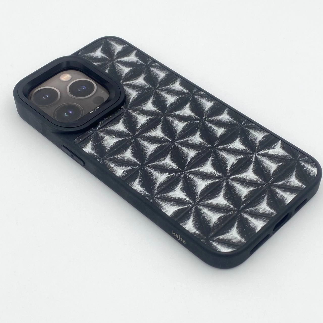 iPhone 15 Pro Max uchun Kajsa Glamours Collection Dazzle qora g'ilofi arzon