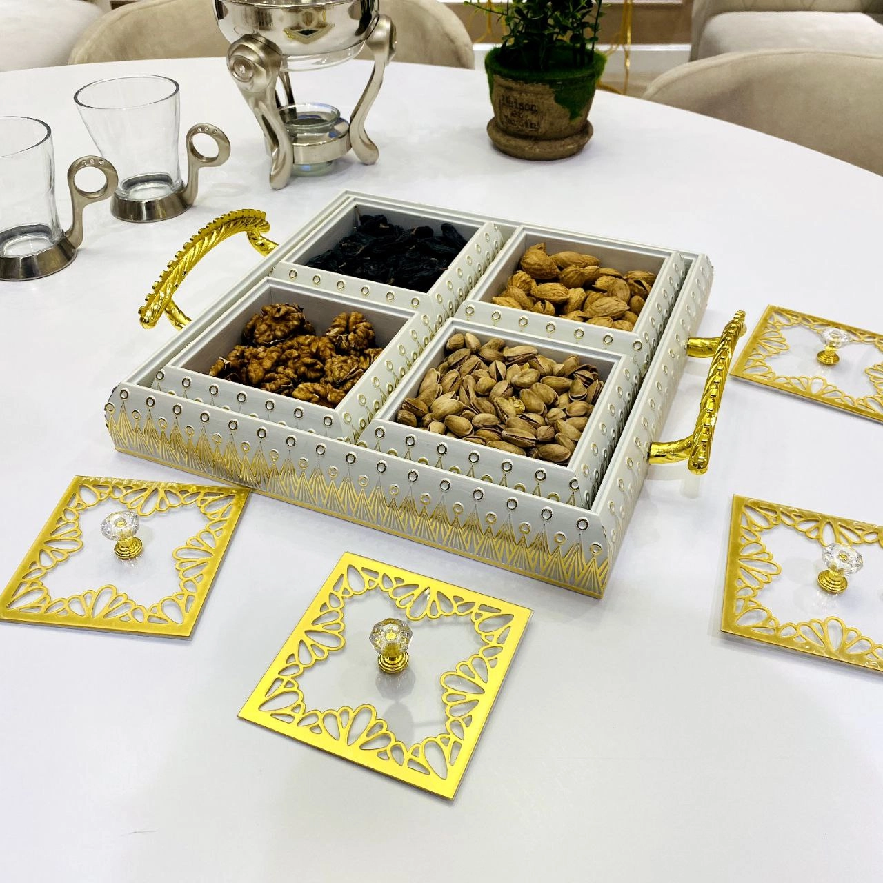 Стеклянное Блюдо для десертов  Life Smile, 2х2 недорого