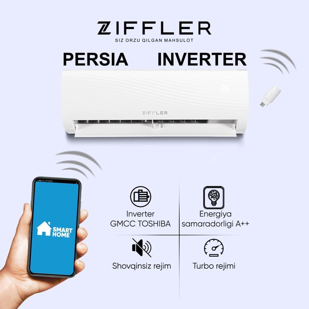 Ziffler Persia Inverter 18 konditsioneri - rasm №3 Ziffler Persia Inverter 18 konditsioneri arzon