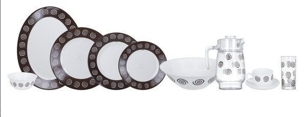 Kechki ovqat to'plami Luminarc Sirocco Brown 46 dona bo'lib to'lash