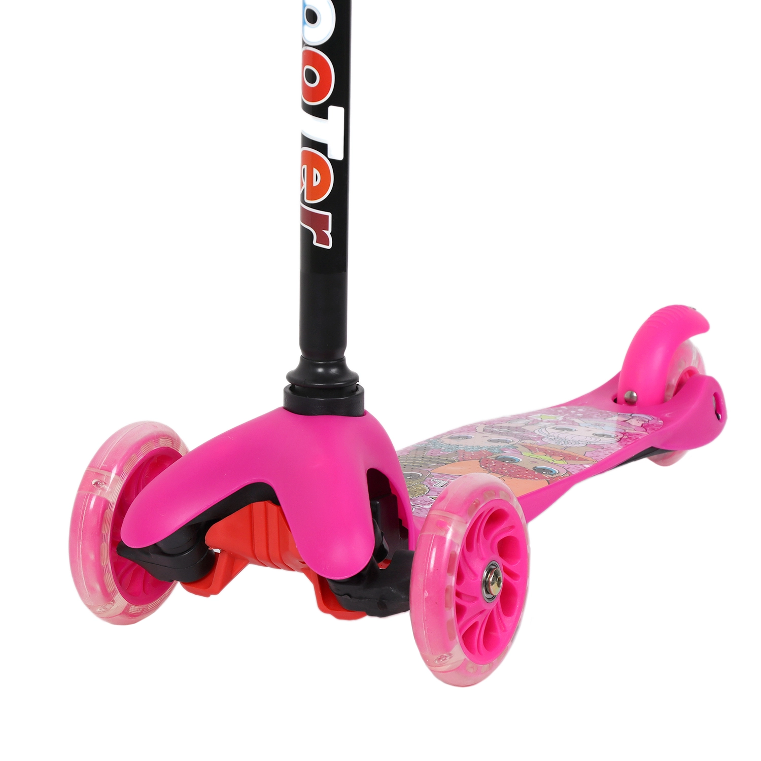 PowerGym A34 Bolalar skuteri (ko'k, pushti) yetkazib berish