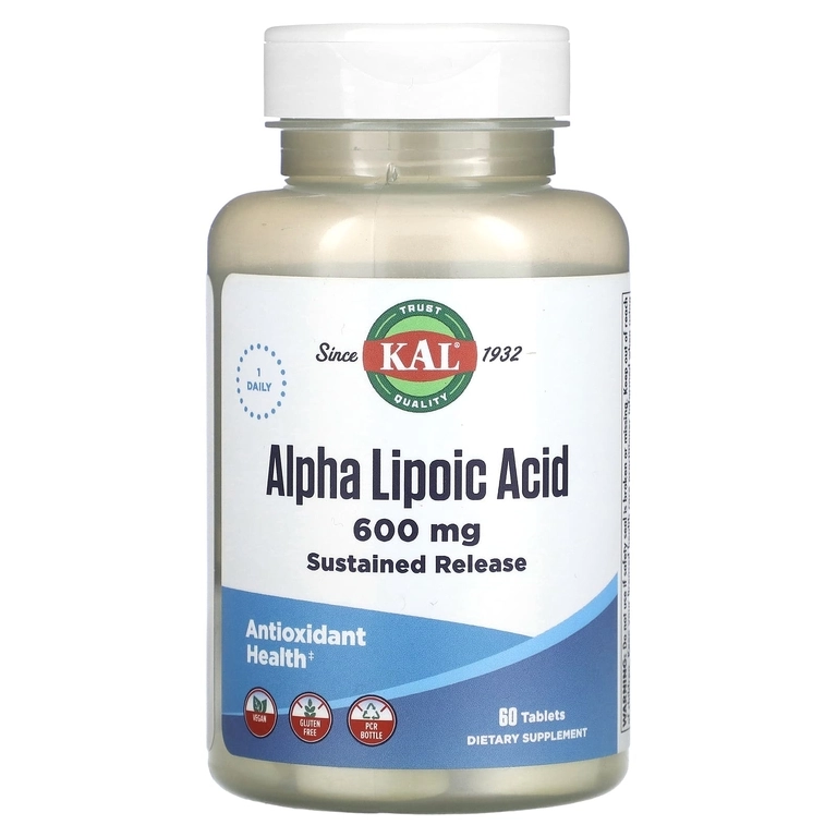 KAL, Alfa-lipoik kislota, 600 mg, 60 tabletka (41485) sotib olish