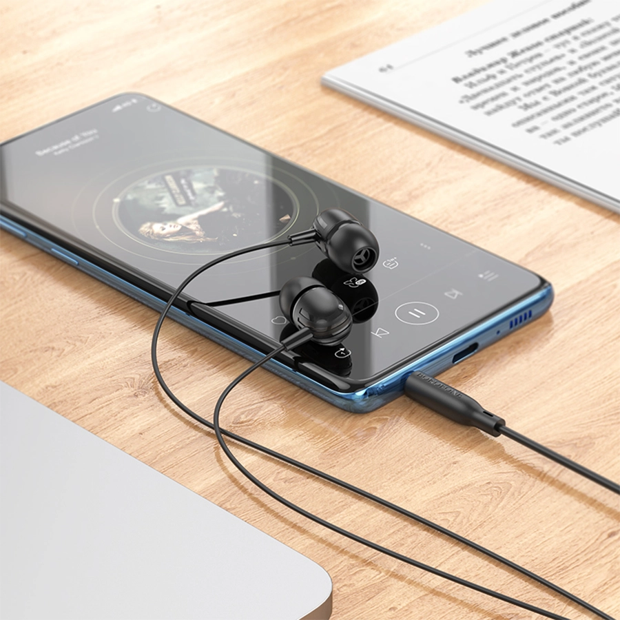 Проводные наушники Borofone BM77 Ascending  - Black рассрочка