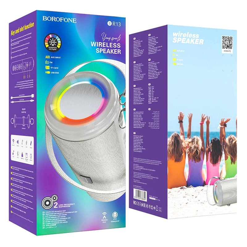 Borofone BR13 kulrang simsiz Bluetooth-kolonkasi arzon