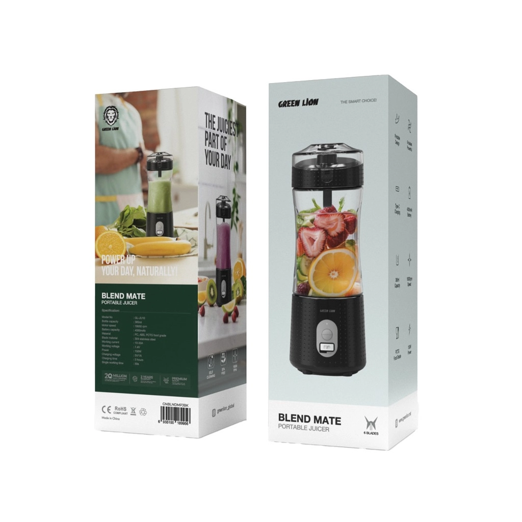 Green Lion Blend Mate 380ml qora blenderi O'zbekistonda
