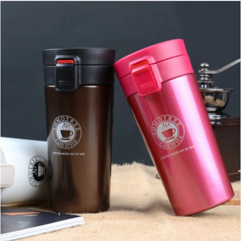 Coffee Cup Simple Style – zanglamas po‘latdan termokrujka-termos 350 ml (qora, fuksiya, po‘lat, shokolad rangli) arzon