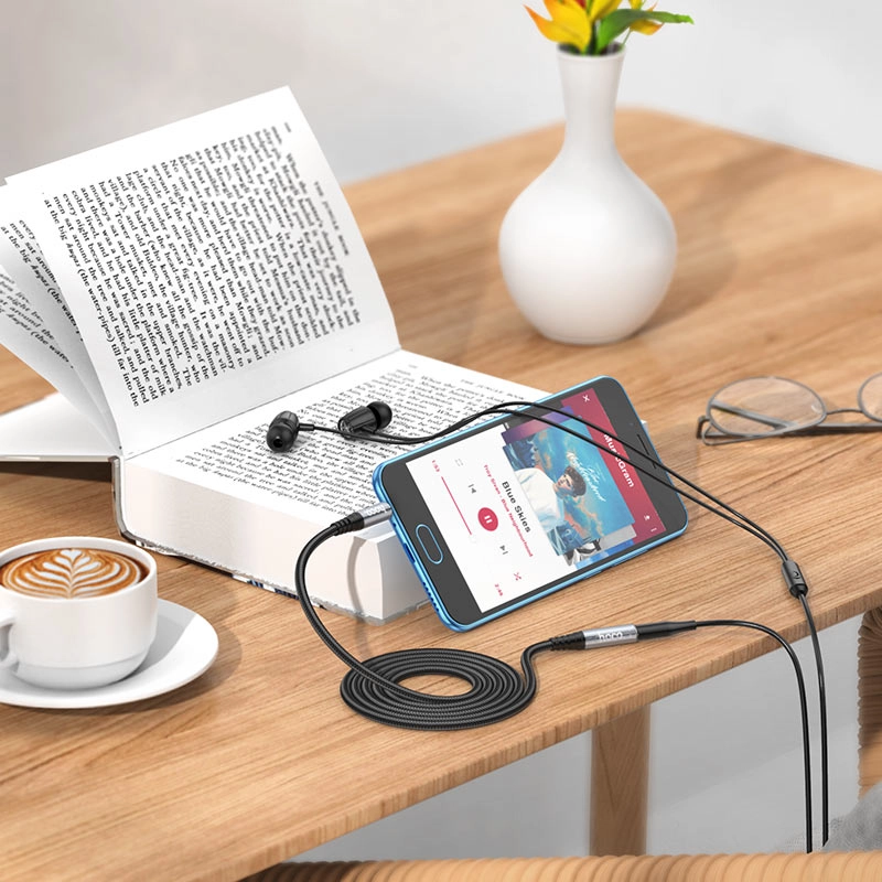 Кабель удлинитель Hoco UPA20 3,5 mm черный (1м) цена