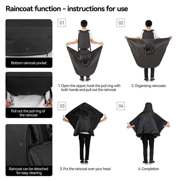 Рюкзак c дождевиком Mark Ryden MR9405YY 15.6" чёрный в Узбекистане
