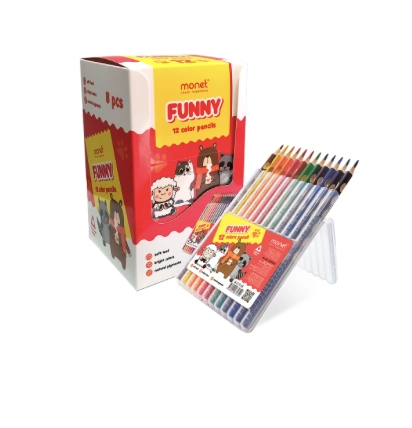 Цветные карандаши Monet "Funny" 12 цветов 2PN012 купить