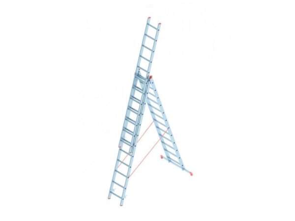 Лестницы Sarayli индустриального типа двухсекционная алюминиевая 3х12 купить