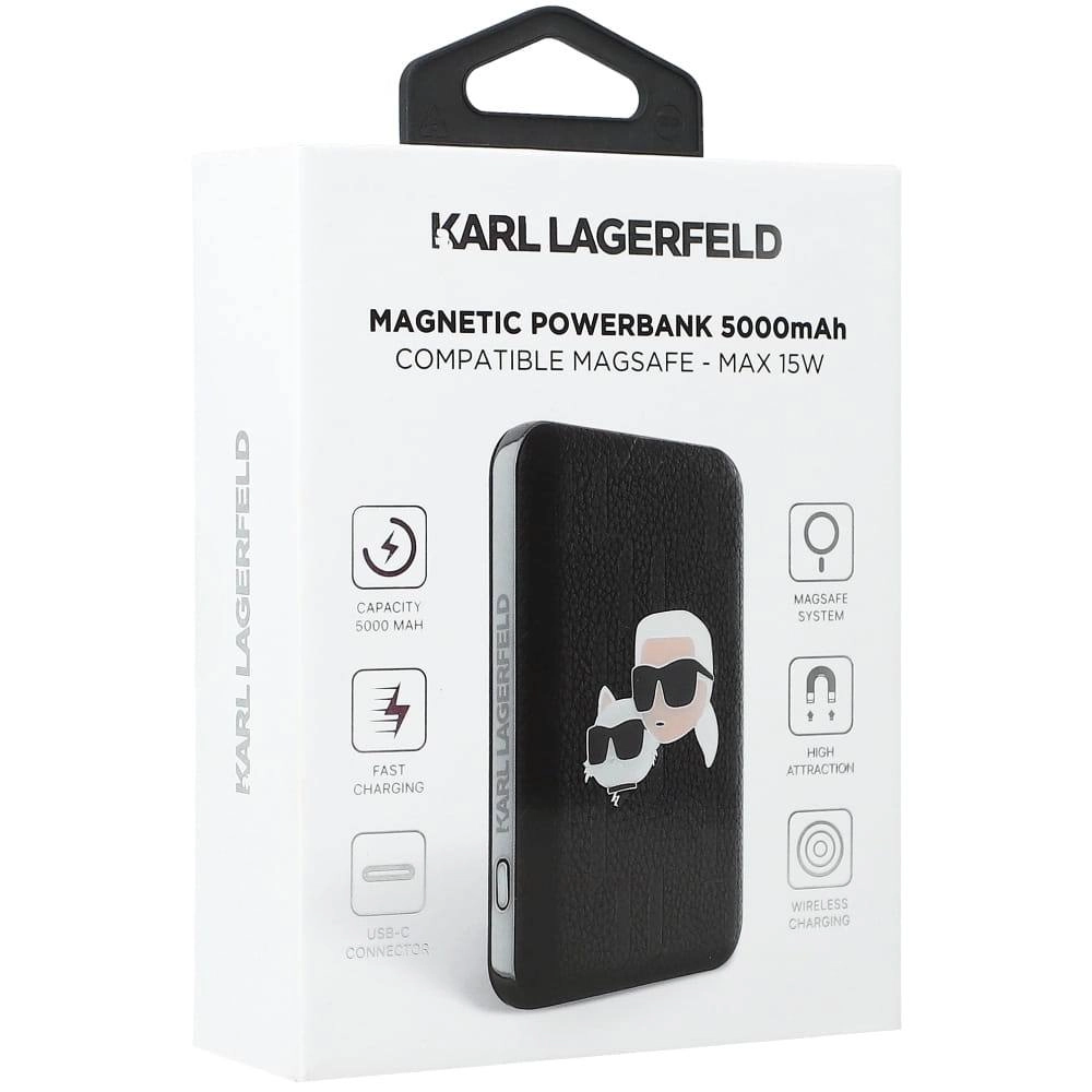 Внешний аккумулятор Powerbank с беспроводной зарядкой Karl Lagerfeld MagSafe 5000 мАч недорого
