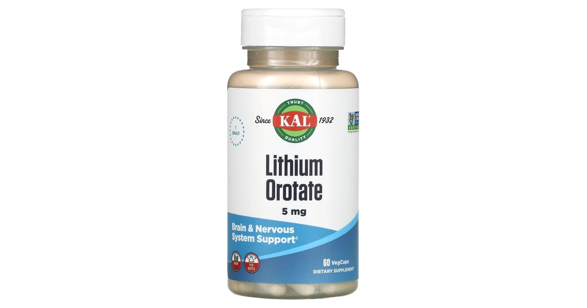 KAL, Orotat litiy, 5 mg, 60 vegetarian kapsul (38038) - rasm №2 KAL, Orotat litiy, 5 mg, 60 vegetarian kapsul (38038) sotib olish