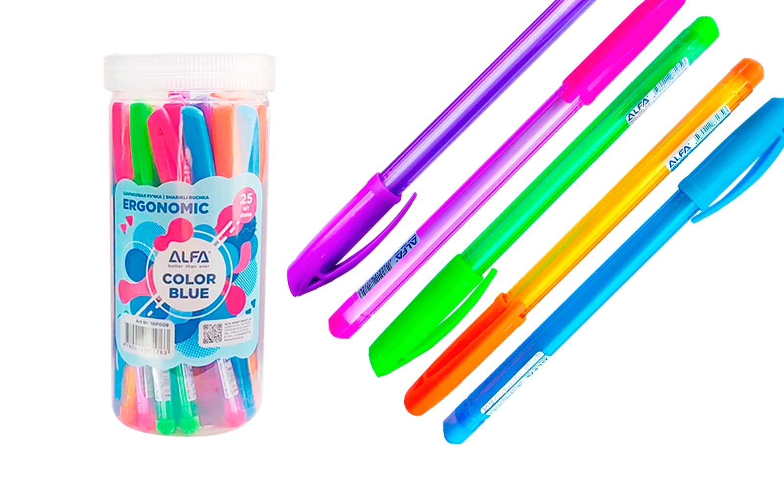 Шариковая ручка Ergonomic Color, синяя, 0.7 мм купить