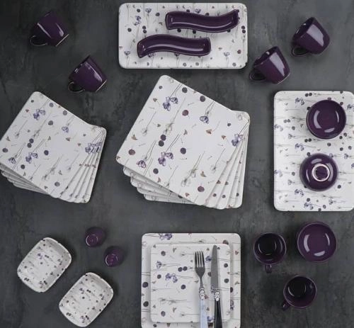 Столовый сервиз для завтрака ACAR Квадрат 33 пред. на 6 персон рассрочка