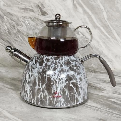 Чайник двухэтажный Life Smile (1и 3 литра) онлайн