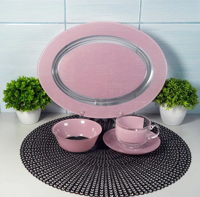 Luminarc Poppy Pink 46 ta element Stol servisi (V5978) O'zbekistonda