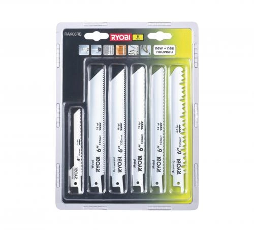 Набор полотен для сабельной пилы Ryobi RAK06RB (5132002547) купить
