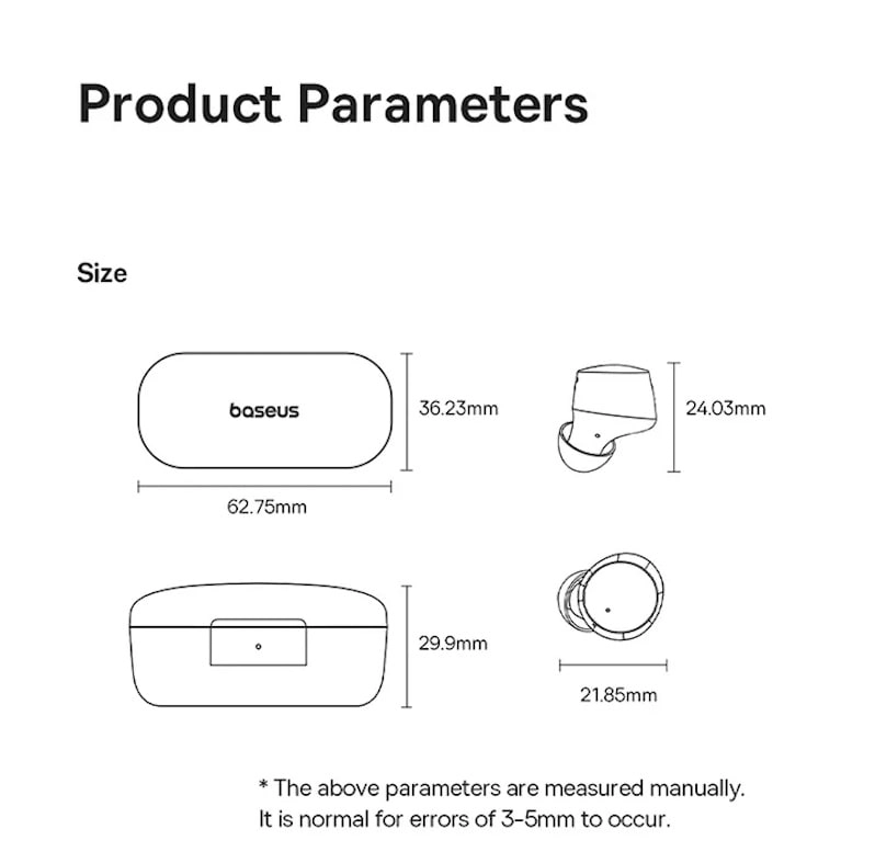 Беспроводные наушники Baseus Bowie E18 белый рассрочка
