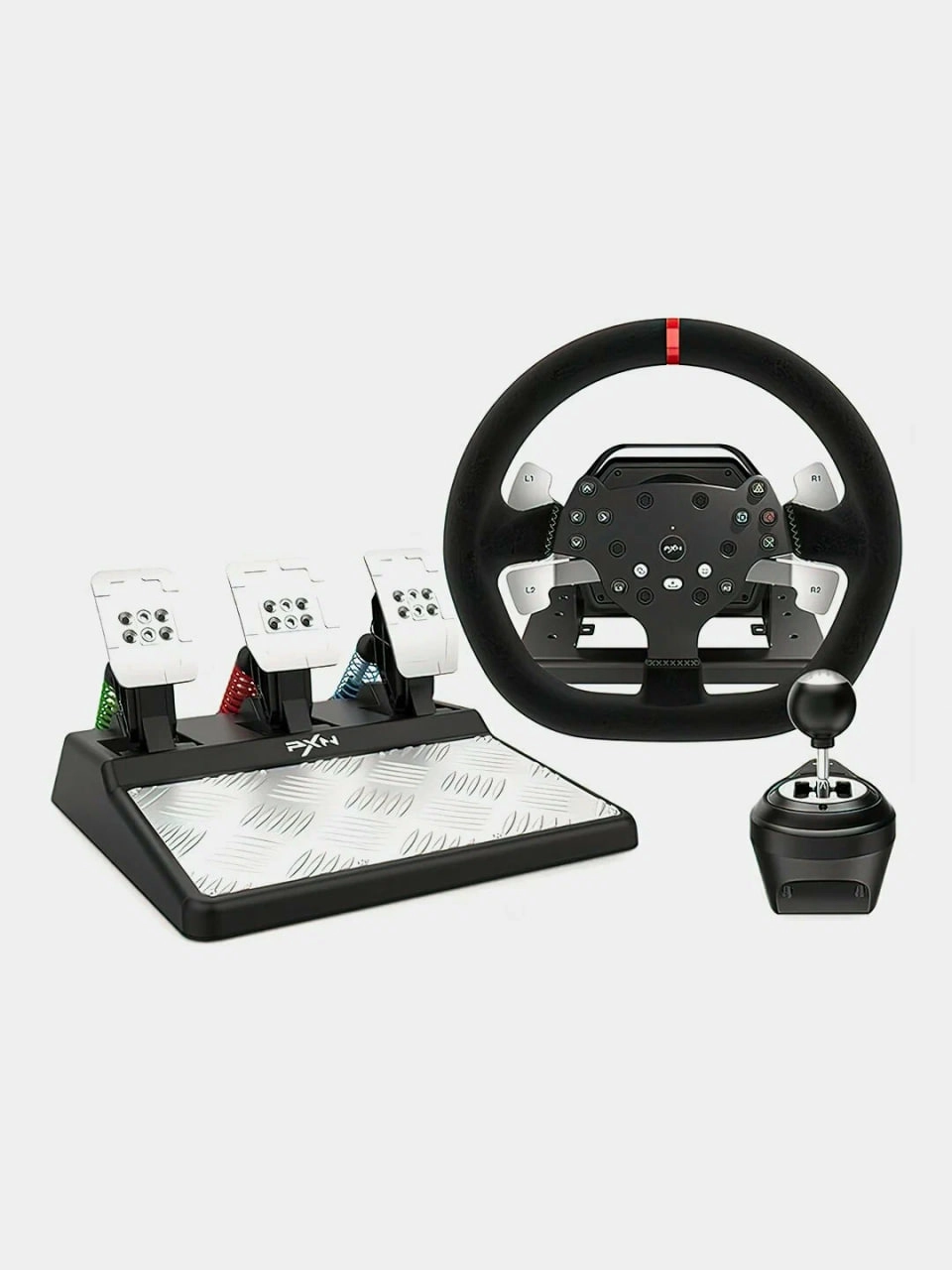 Oʻyin rulisi PXN V10 – 900°  pedallar va mexanik uzatmalar qutisi bilan – PS5/Xbox X/S, PS3/4, PC uchun sotib olish