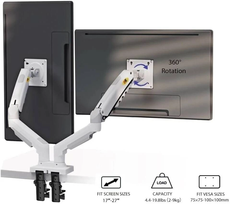 NB F160 stol usti monitor kronshteyni (17&Prime; &ndash; 27&Prime;) , White onlayn