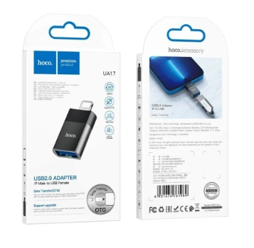 Адаптер USB-Lightning Hoco UA17 с фото