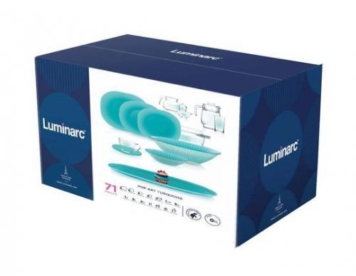 Pop Art Turquise – 71 buyumli, 6 kishilik Luminarc dasturxon servizi arzon