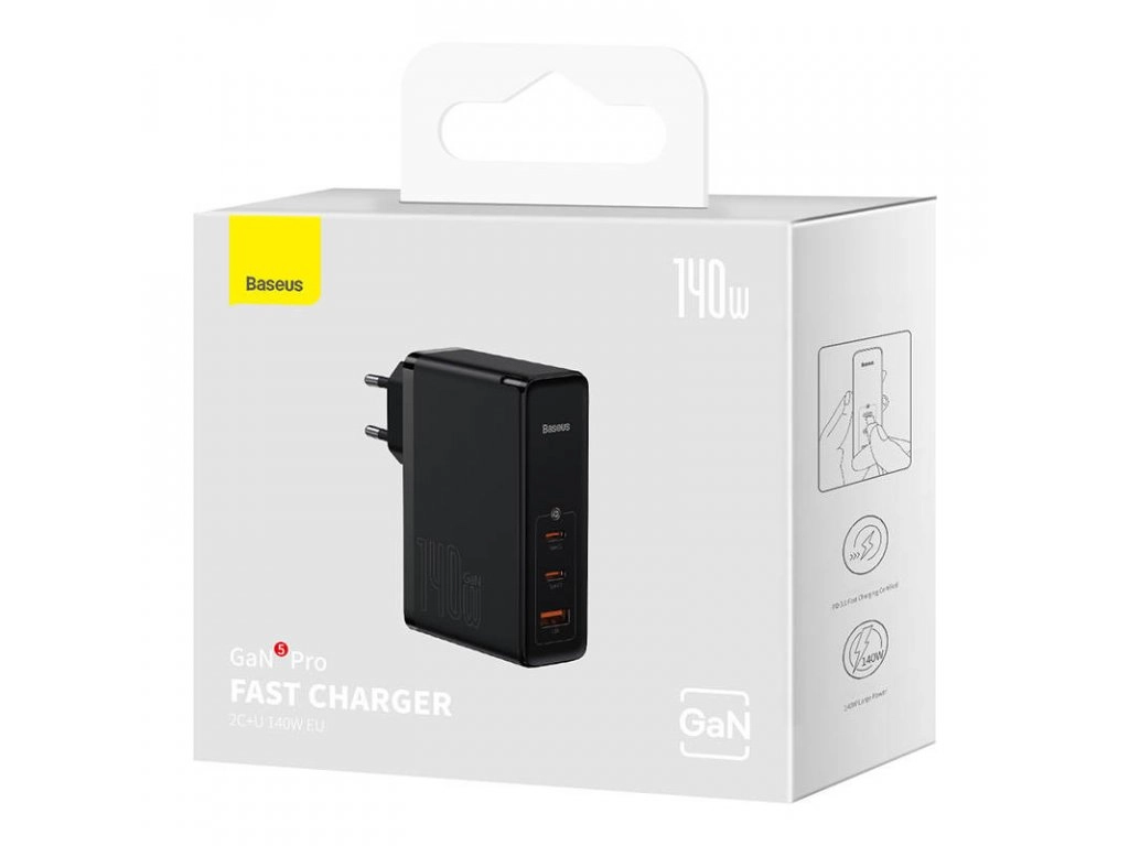 Baseus Gan5 Pro 140W Black zaryadlash qurilmasi onlayn