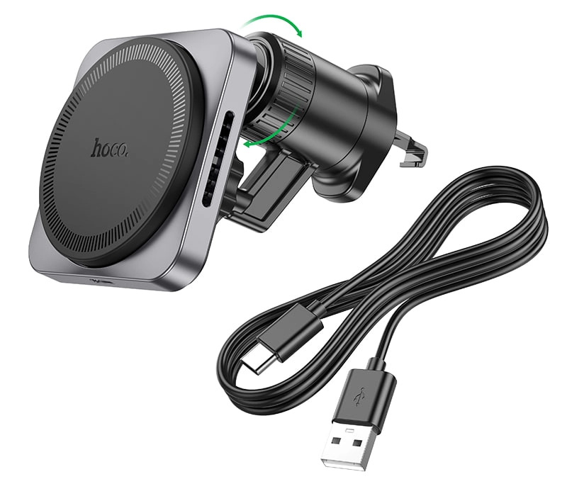 Hoco HW15 simsiz zaryadlovchi qora smartfon tutqichi onlayn