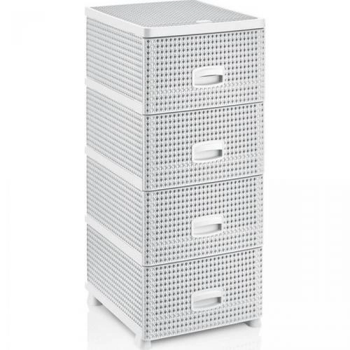 Комод пластиковый Rio 90x37x43см (бежевый, белый, серый, розовый) в Узбекистане